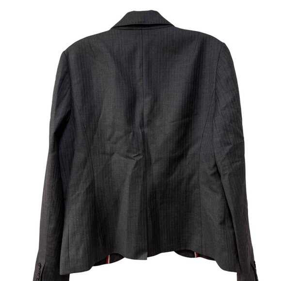 J. Crew Womens Super 120's Blazer Suit Wool Pinstripe Gray 2 Button Lined Size 8 - Picture 8 of 9